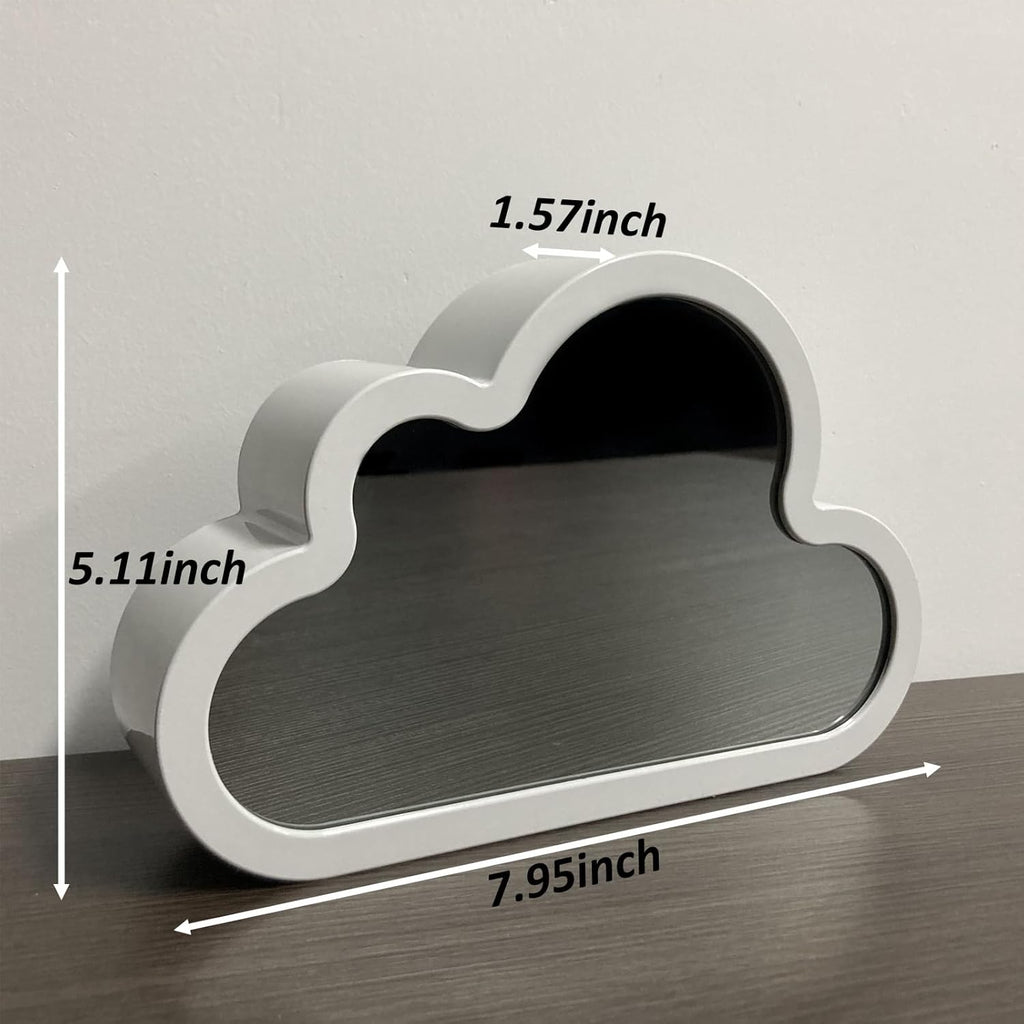 Cloud Tulip Mirror Night Light, Simulation Flower Bedroom Cloud Tulip Table
