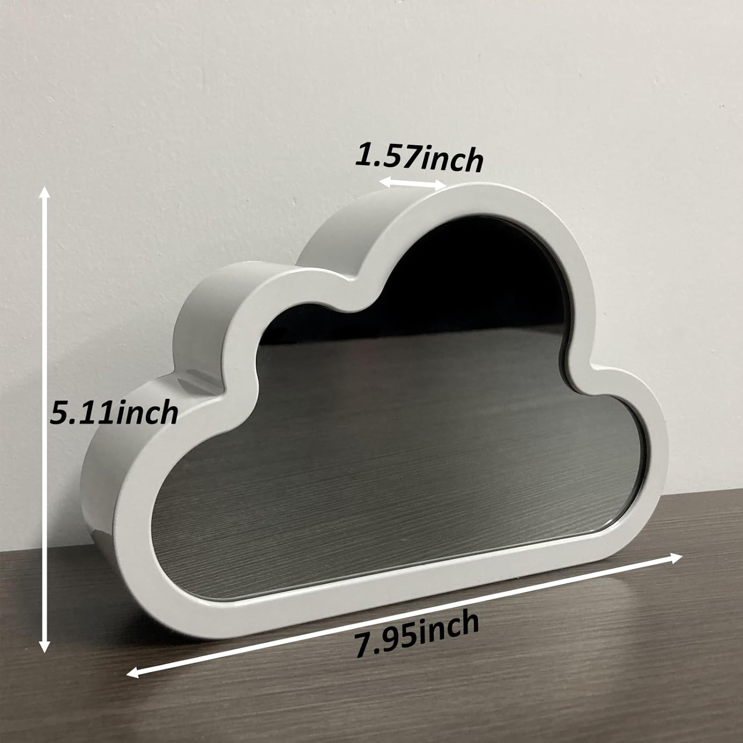 Cloud Tulip Mirror Night Light, Simulation Flower Bedroom Cloud Tulip Table